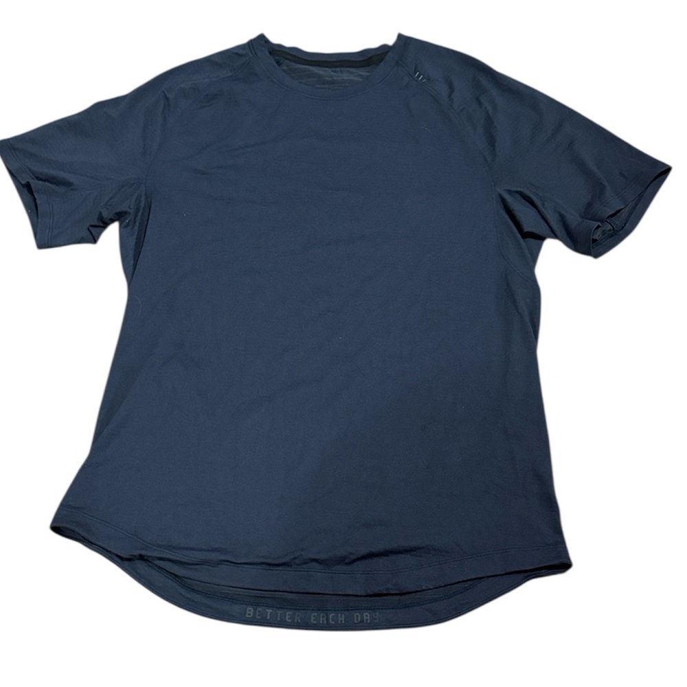 lululemon athletica Navy Blue Short Sleeve Active Top